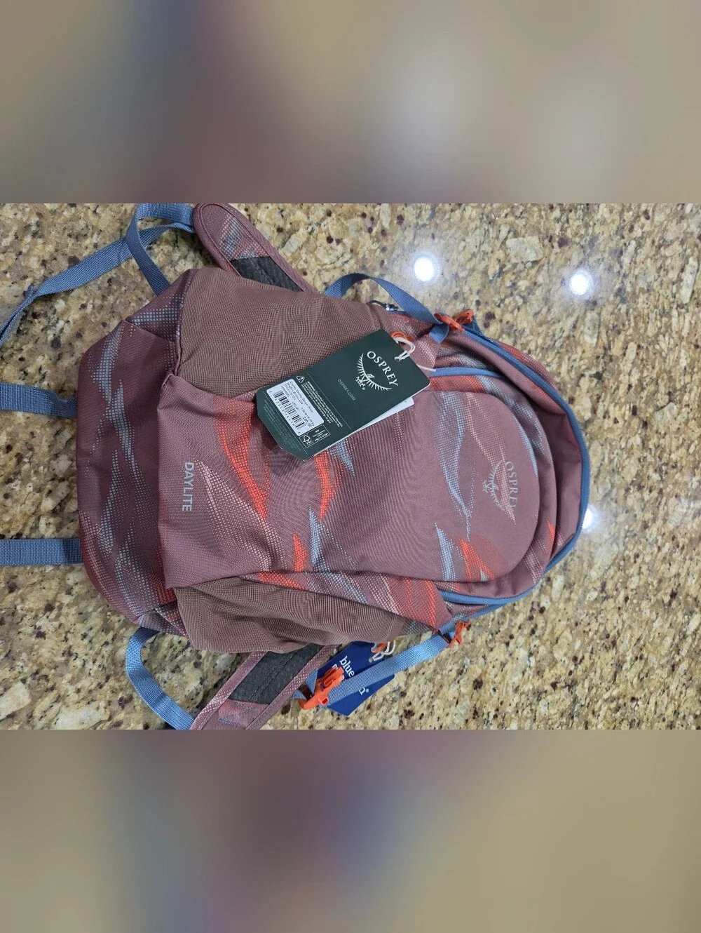 OSPREY Daylite Backpack in Dusty Rose with Blue and Orange Accents